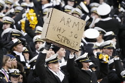 Army's punching-bag performance over the past seven Navy games have given Midshipmen loads to crow about.